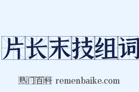 片长末技组词是什么意思的图片